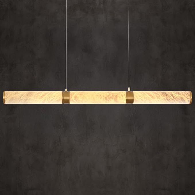 Bmnjym Alabaster Linear Chandelier47"L