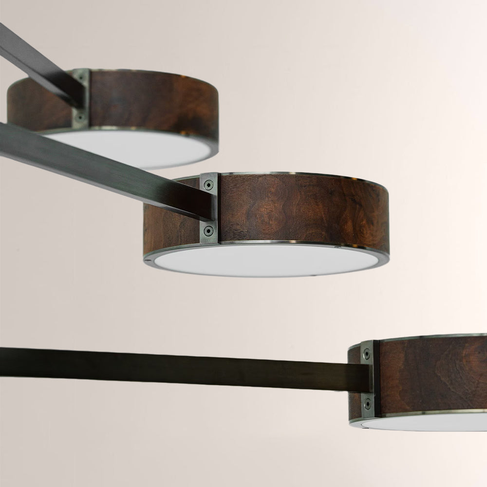Monterra Walnut Grain Multi-Arm Chandelier