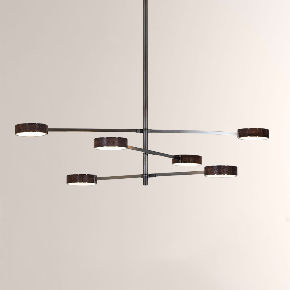 Monterra Walnut Grain Multi-Arm Chandelier