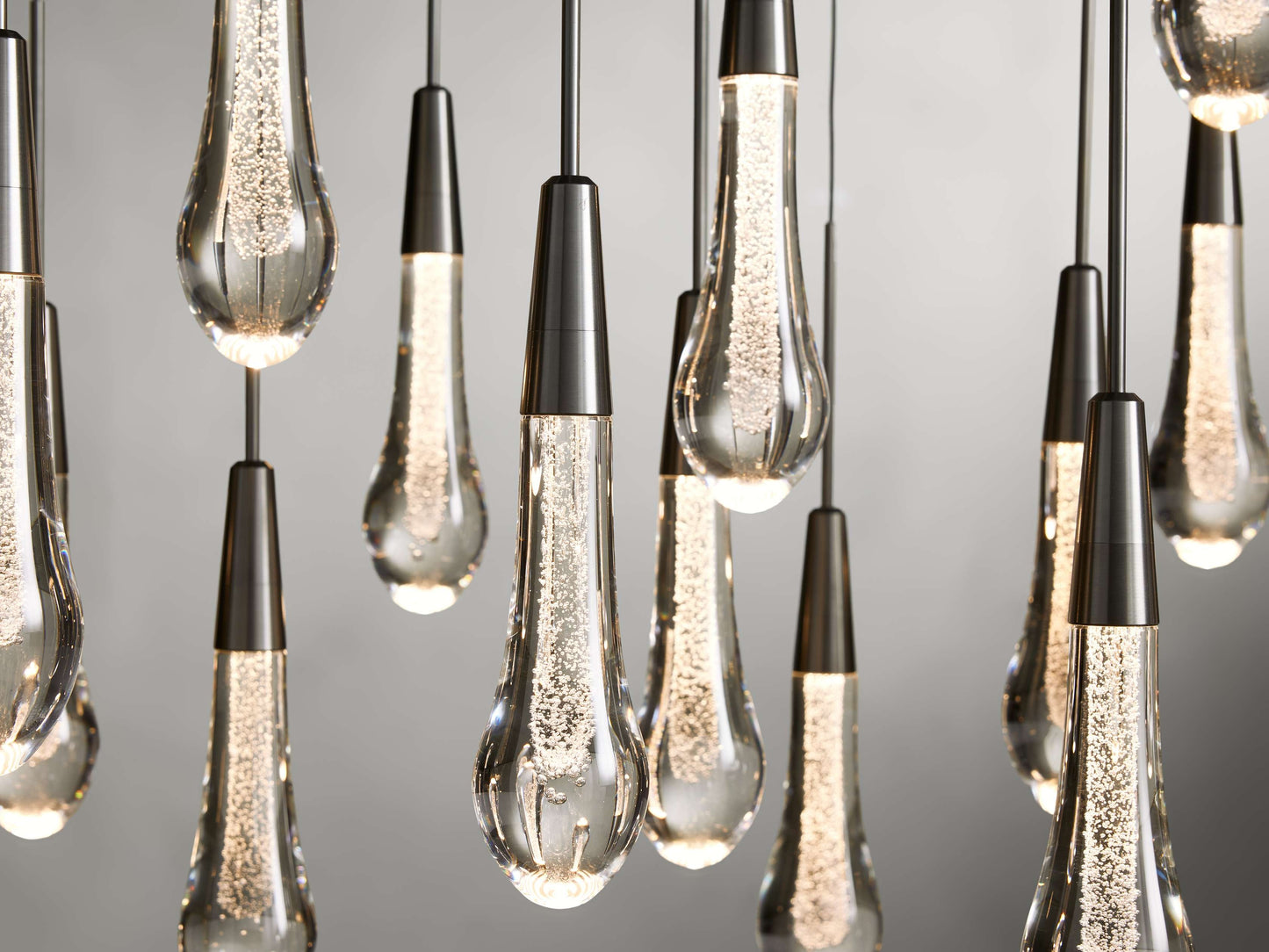 New Raindrop Linear Chandelier 50"W