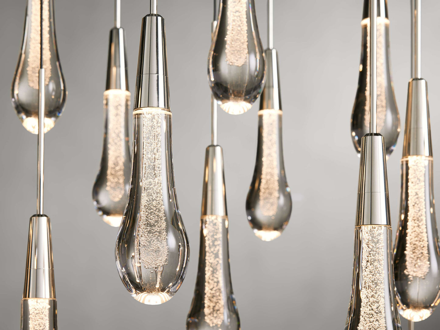 New Raindrop Linear Chandelier 50"W