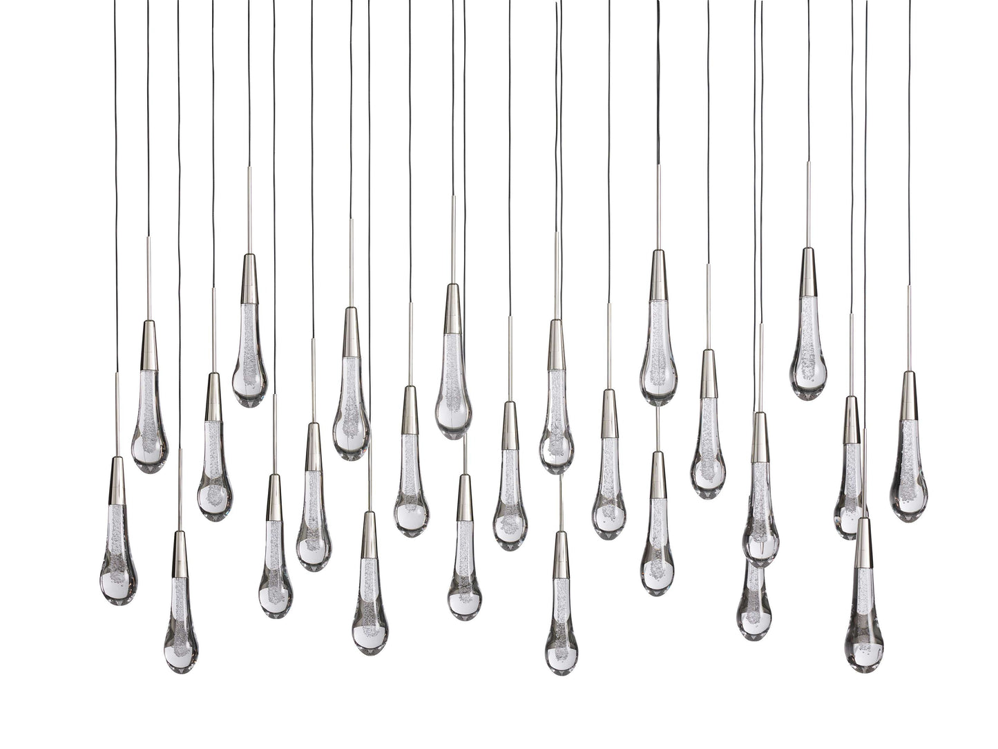 New Raindrop Linear Chandelier 50"W