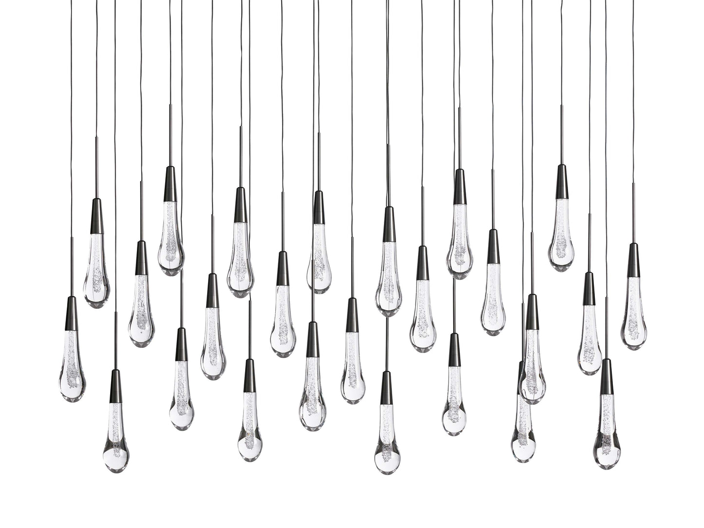 New Raindrop Linear Chandelier 50"W
