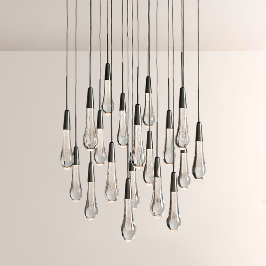 New Raindrop Round Chandelier 24"
