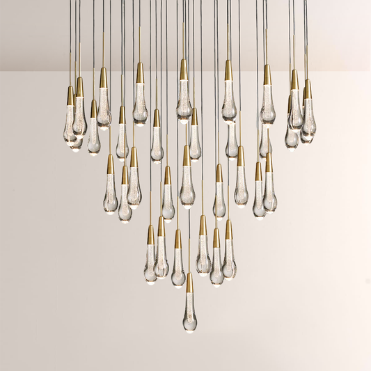New Raindrop Round Chandelier 36", Soltaire Round Chandelier