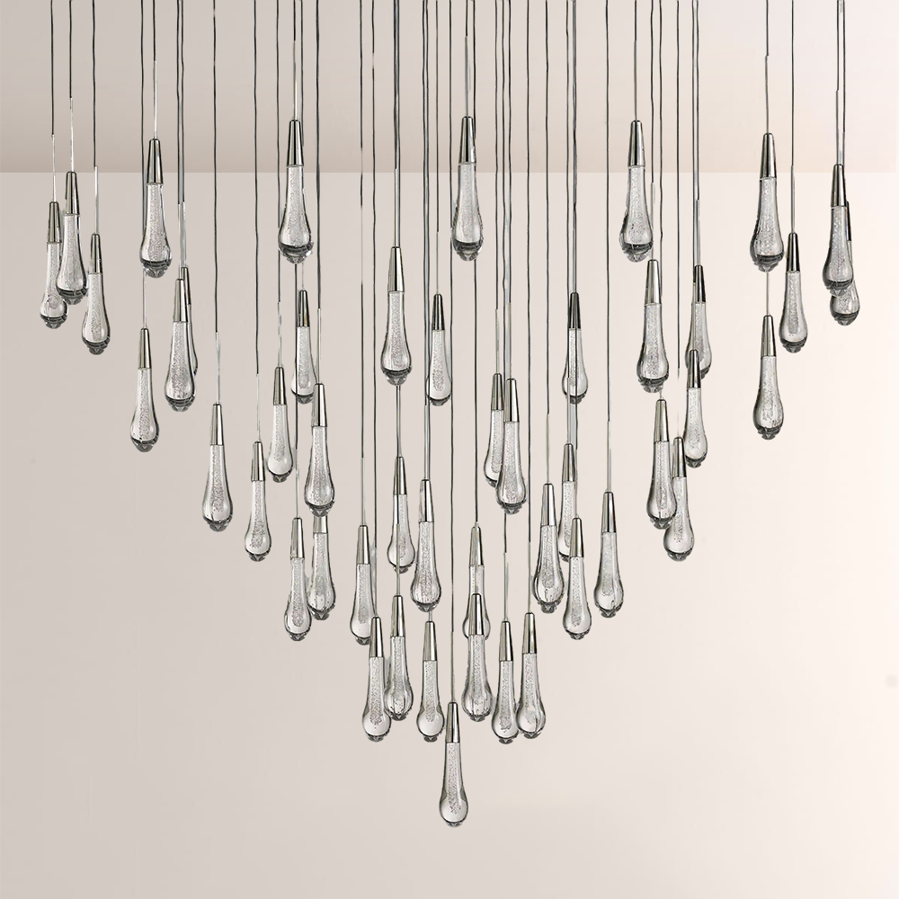 New Raindrop Round Chandelier 58", Soltaire Round Chandelier1