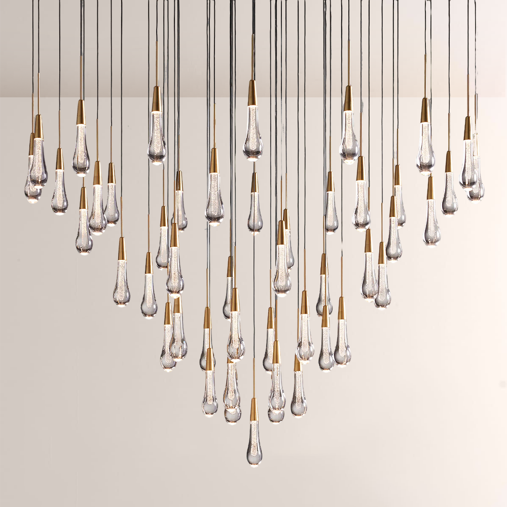 New Raindrop Round Chandelier 58", Soltaire Round Chandelier