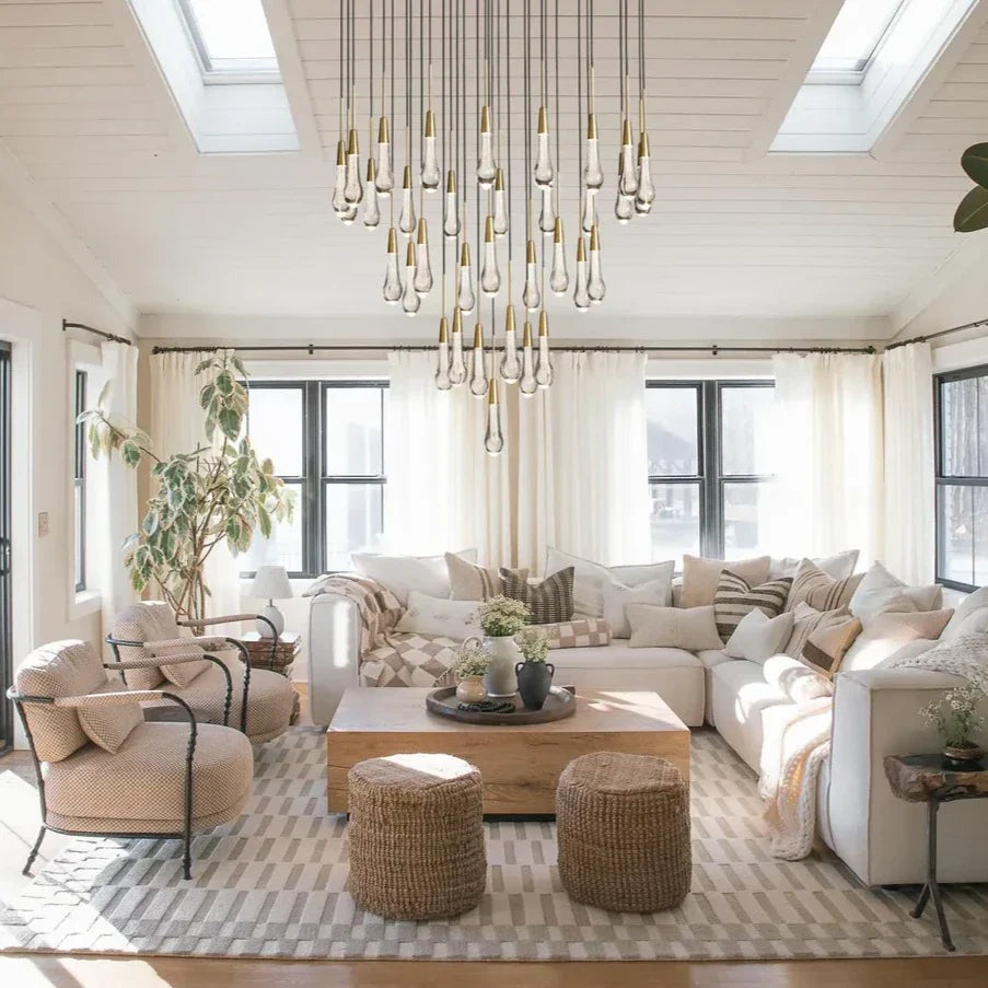 New Raindrop Round Chandelier 58", Soltaire Round Chandelier