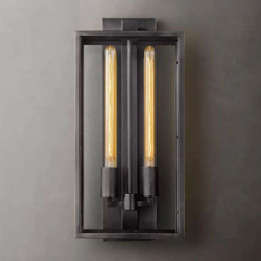 Beckman Outdoor Square Lantern Wall Sconce 21"