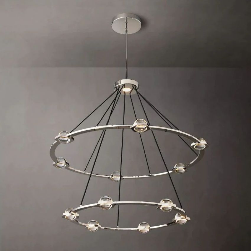 Newton Two-Tier Round Chandelier 48"