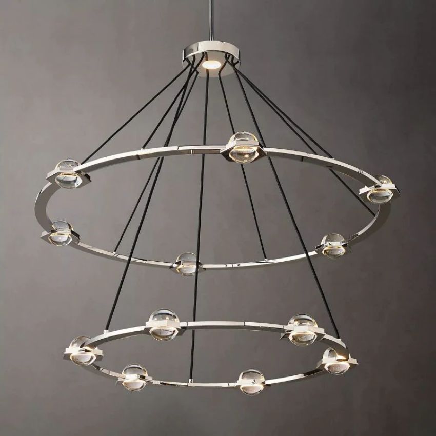 Newton Two-Tier Round Chandelier 48"