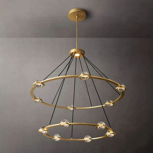 Newton Two-Tier Round Chandelier 48"