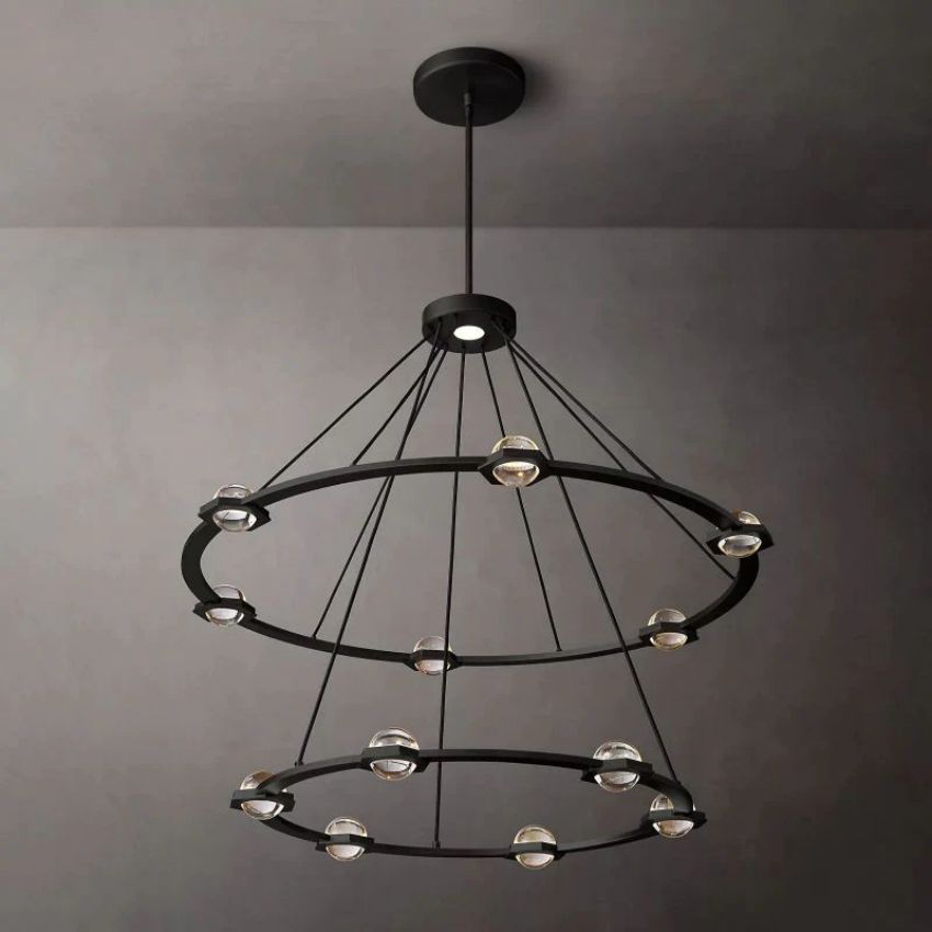 Newton Two-Tier Round Chandelier 48"