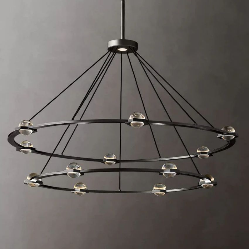 Newton Two-Tier Round Chandelier 60"