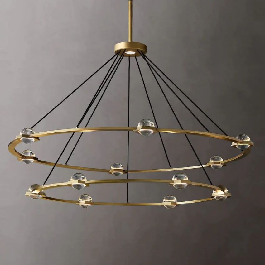 Newton Two-Tier Round Chandelier 60"