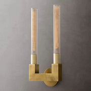 Prismatic Glass Double Wall Sconce