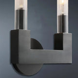 Prismatic Glass Double Wall Sconce
