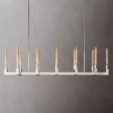 Prismatic Glass Linear Chandelier 67"