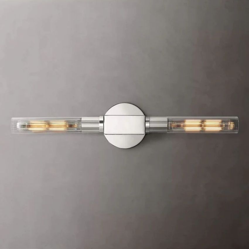 Prismatic Glass Linear Wall Sconce