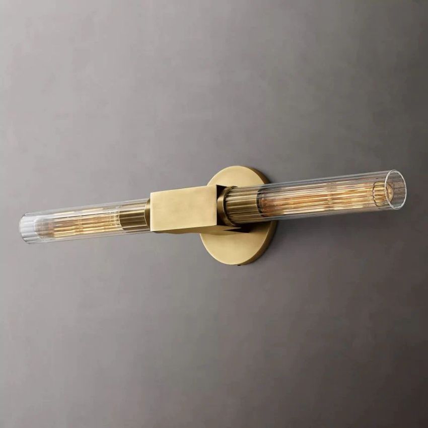 Prismatic Glass Linear Wall Sconce