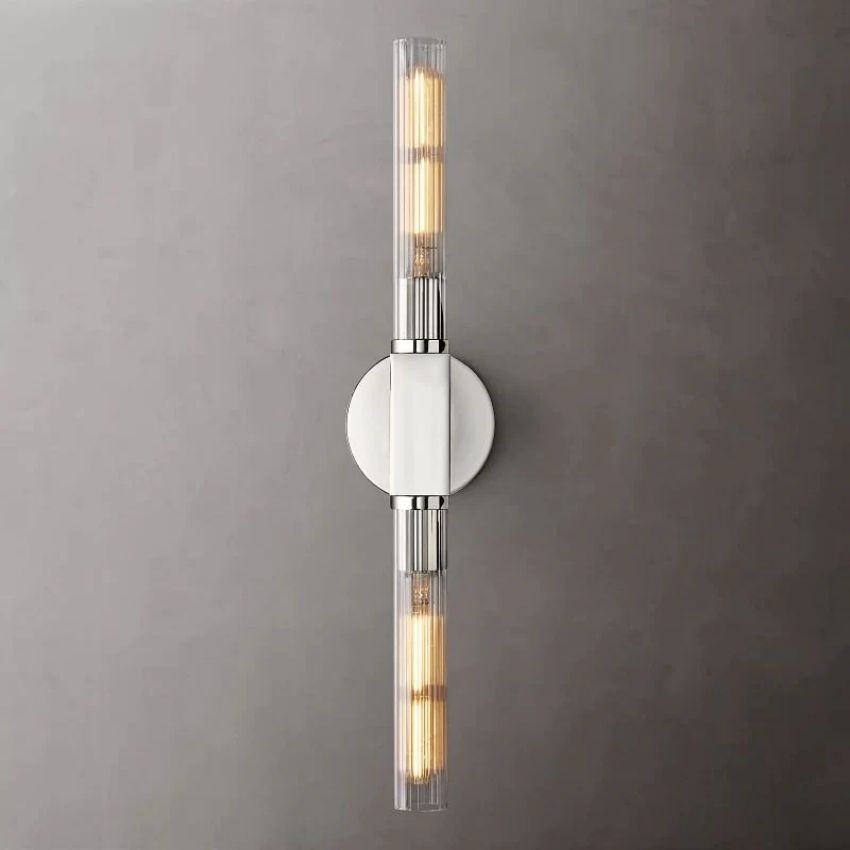 Prismatic Glass Linear Wall Sconce