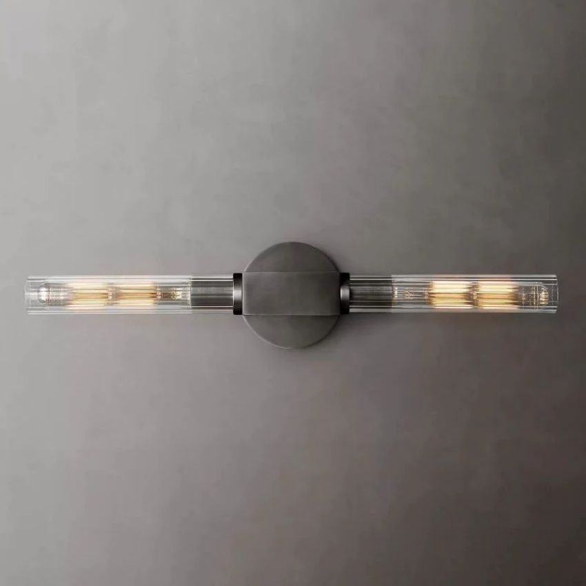 Prismatic Glass Linear Wall Sconce