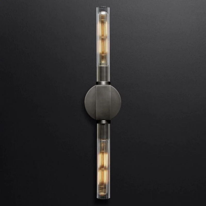 Prismatic Glass Linear Wall Sconce