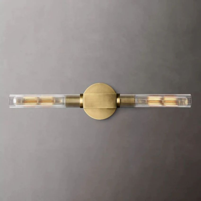 Prismatic Glass Linear Wall Sconce