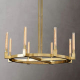 Prismatic Glass Round Chandelier 48"