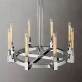 Prismatic Glass Round Chandelier 48"