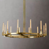 Prismatic Glass Round Chandelier 60"