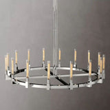 Prismatic Glass Round Chandelier 72"