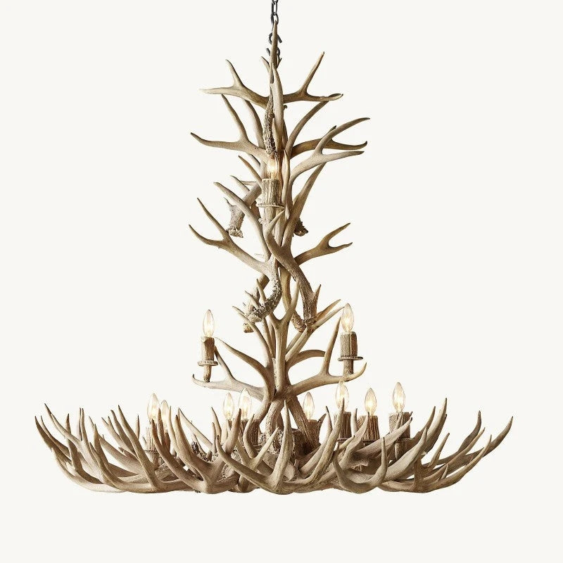 Artificial Antler Chandelier 48"