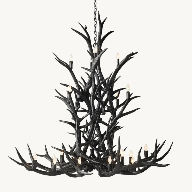 Artificial Antler Chandelier 66"