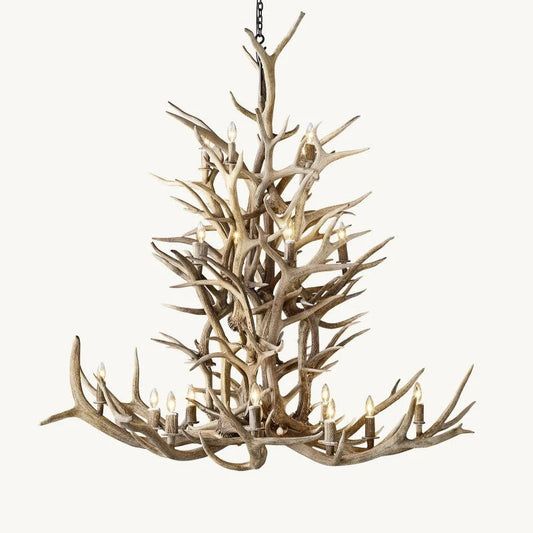 Artificial Antler Chandelier 66"