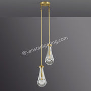 Raindrops 2-Light Rod Round Chandelier