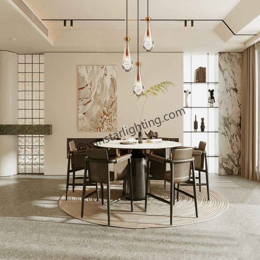 Raindrops 3-Light Cord Round Chandelier