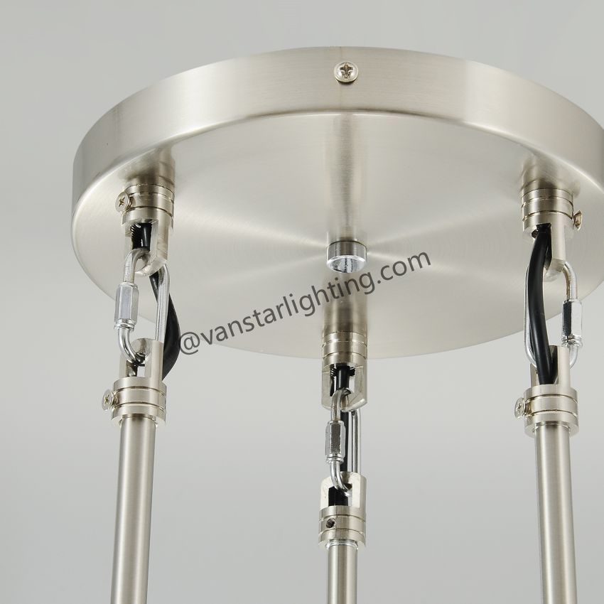 Raindrops 3-Light Rod Round Chandelier