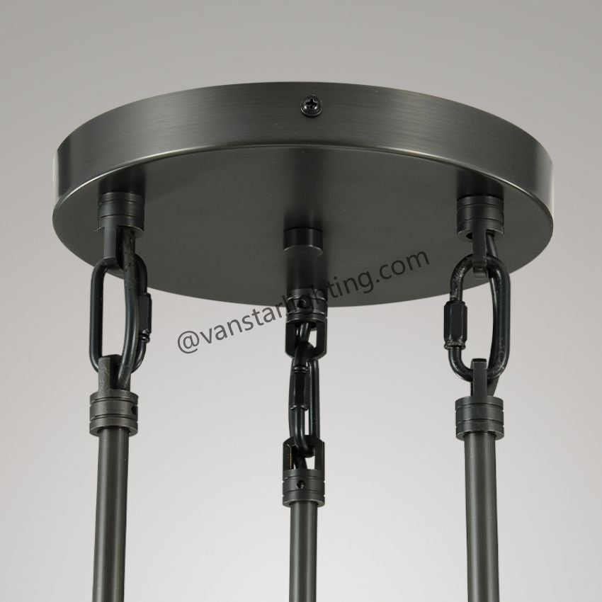 Raindrops 3-Light Rod Round Chandelier