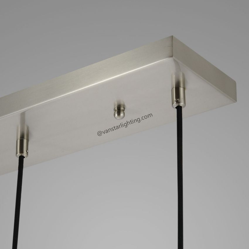 Raindrops 5-Light Rod Rectangular Chandelier