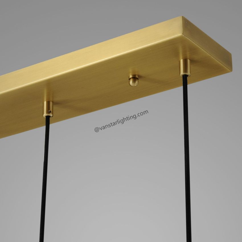 Raindrops 5-Light Rod Rectangular Chandelier