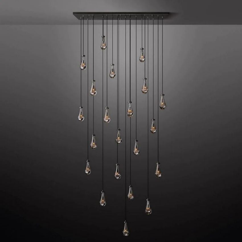 Raindrops Rectangular Chandelier 72"