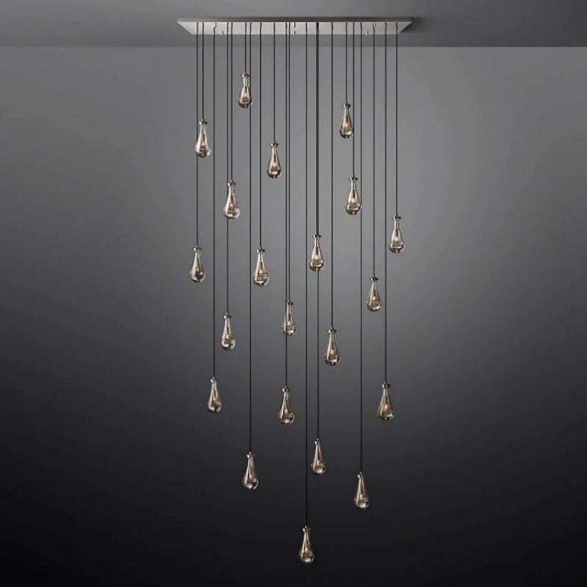 Raindrops Rectangular Chandelier 72"