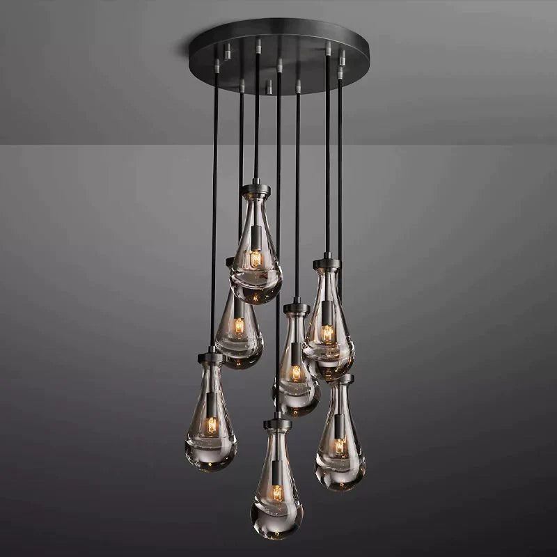 Raindrops Round Chandelier 18"