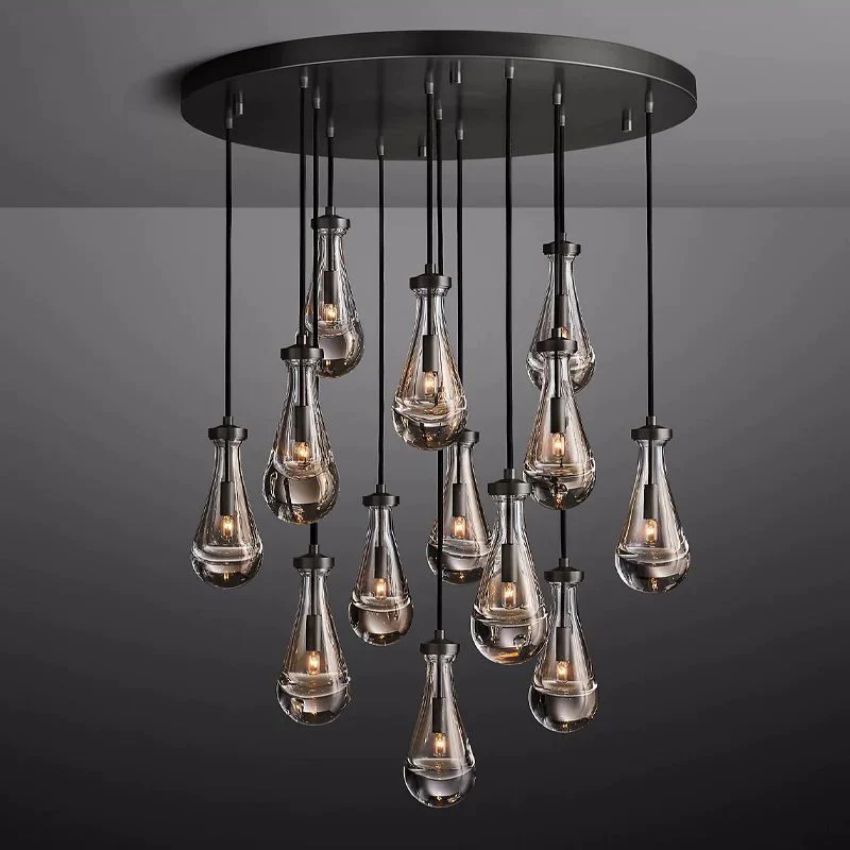 Raindrops Round Chandelier 36"