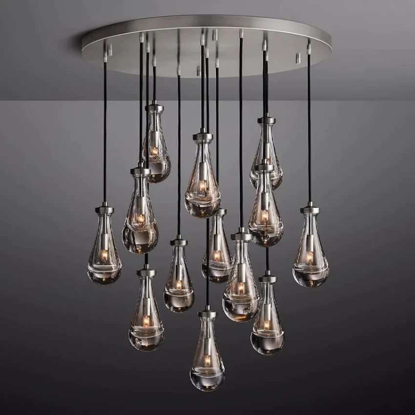 Raindrops Round Chandelier 36"