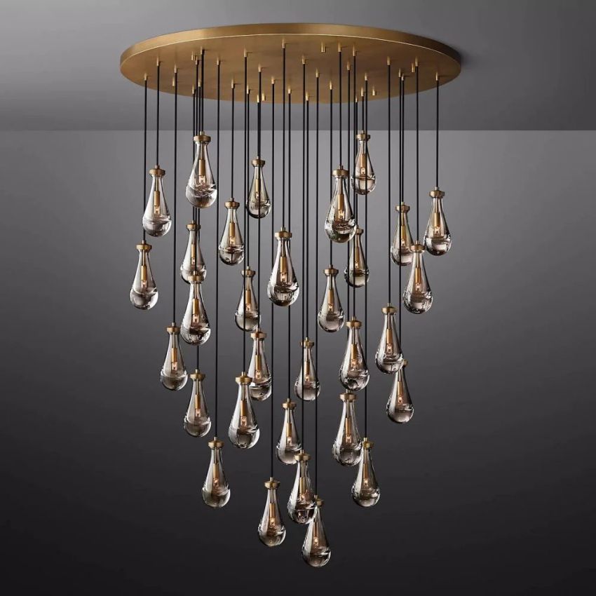 Raindrops Round Chandelier 60"