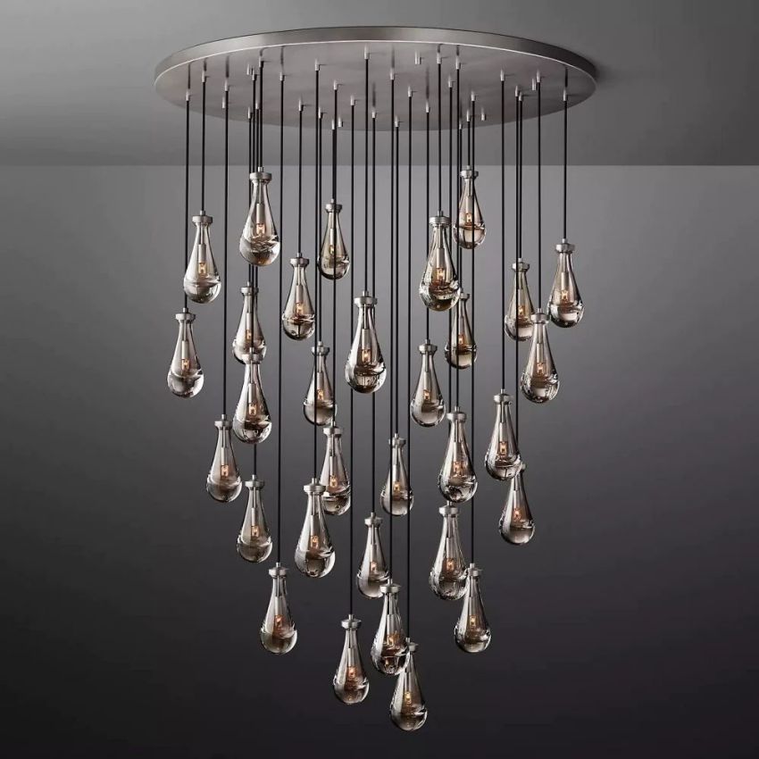 Raindrops Round Chandelier 60"