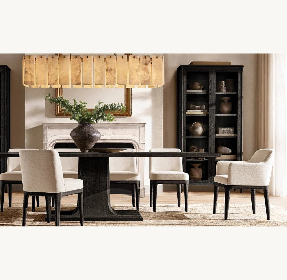 Casalle Alabaster Rectangular Chandelier 60"L