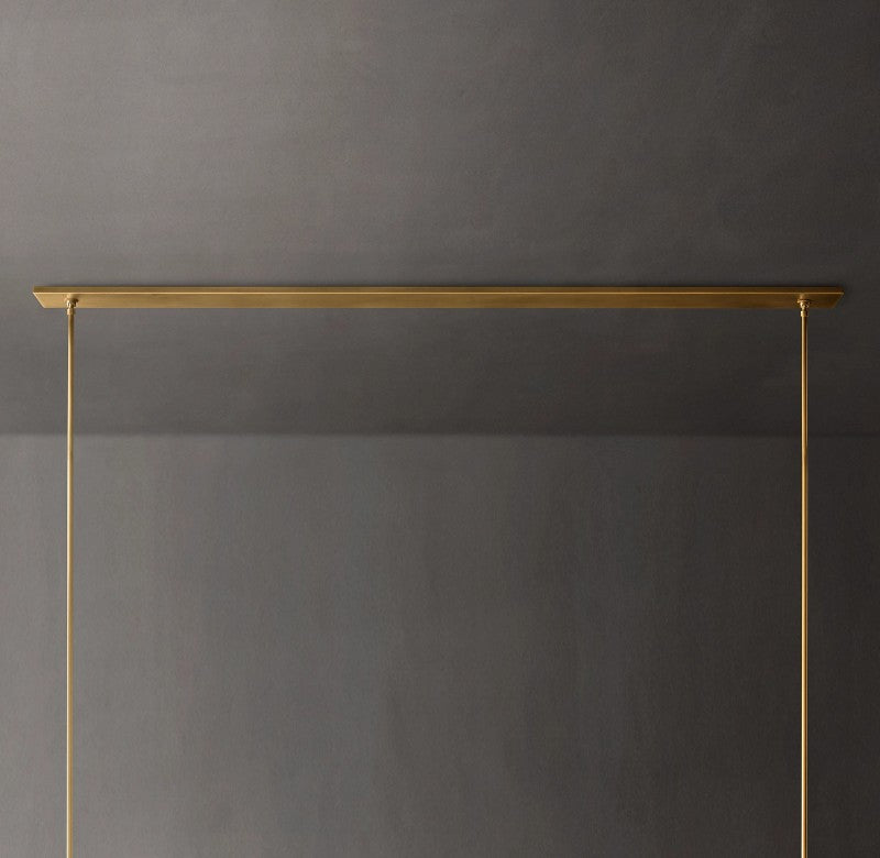 Revalle Linear Milk Glass Chandelier 71"